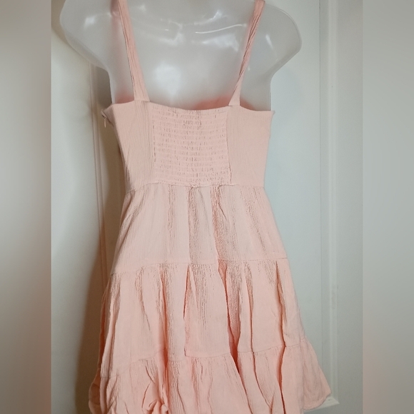 FOREVER 21 Charming Light Butterly Pink Barbiecore Button-Front Dress(#1,008) - Picture 7 of 9